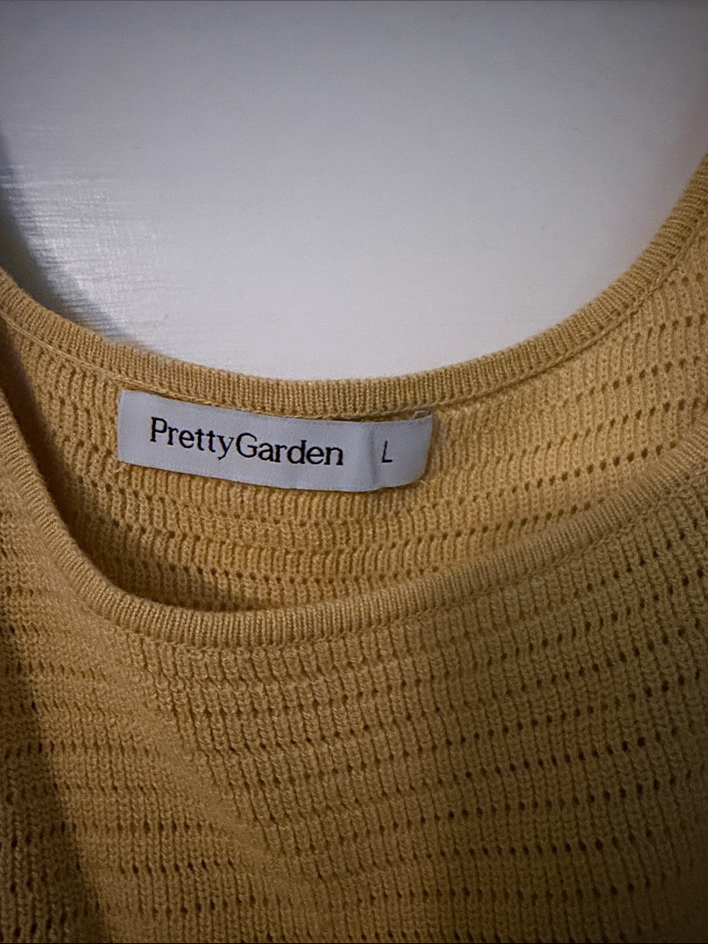 PrettyGarden Yellow Ruffle-Hem Knit Tank - Picture 2 of 4